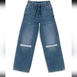 JOE'S JEANS | Girl's Medium Wash Mia Wide Leg High-Rise Pull On Jeans